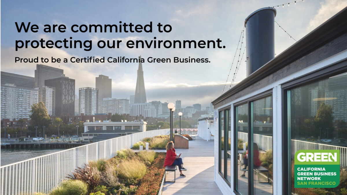 Our SF Studio recognized as a Certified Green Business.
